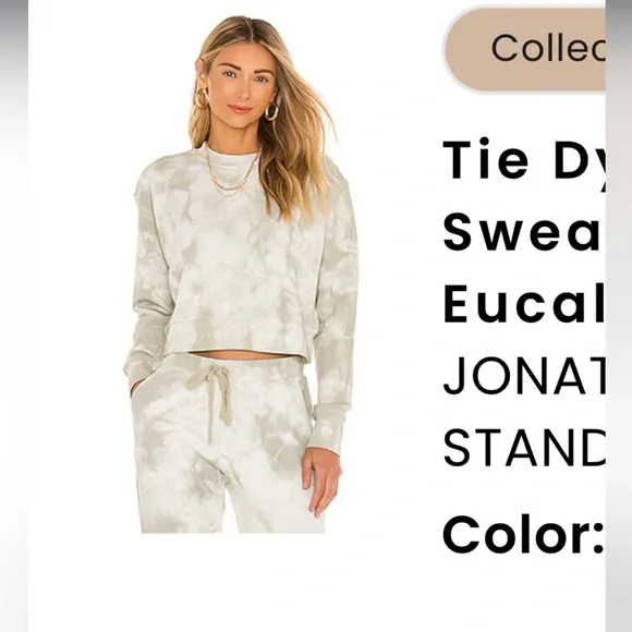 🌟 HP 🌟 NWT Jonathan Simkhai Eucalyptus Tie-Dye Sweatshirt - Picture 8 of 8